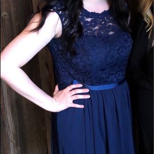 David’s Bridal Marine Bridesmaid Dress